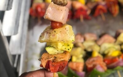 Fresh Mahi-Mahi and Salmon Kebobs